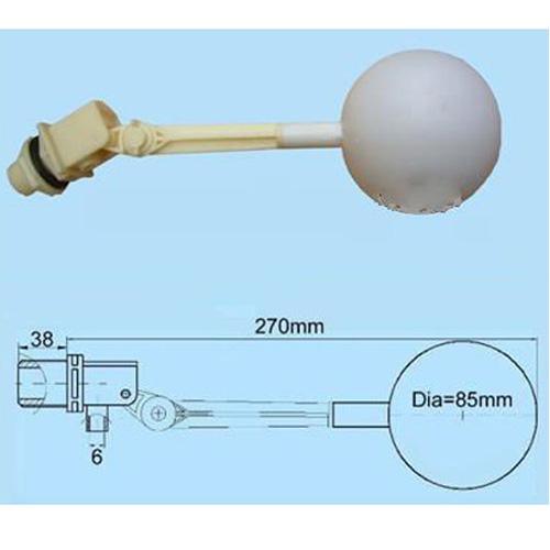 4分塑料环保空调水箱浮球阀